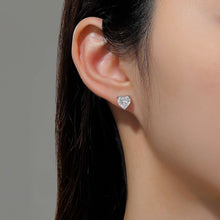 Load image into Gallery viewer, 3.5 CTW Heart Solitaire Stud Earrings-E0520CLP