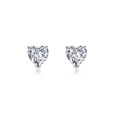 Load image into Gallery viewer, 3.5 CTW Heart Solitaire Stud Earrings-E0520CLP