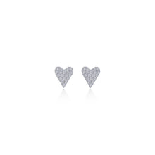 Load image into Gallery viewer, Pave Heart Stud Earrings-E0606CLP