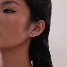Load image into Gallery viewer, 0.4 CTW Halo Stud Earrings-E0609AGP