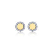 Load image into Gallery viewer, Two-Tone Button Stud Earrings-E2019CLT
