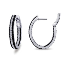 Load image into Gallery viewer, 25 mm x 20 mm Oval Hoop Earrings-E3028CBP