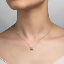 Load image into Gallery viewer, 1.23 CTW Halo Necklace-N0038CLP