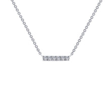 Load image into Gallery viewer, 0.09 CTW Dainty Bar Necklace-N0096CLP