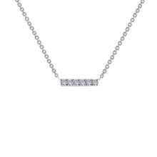 Load image into Gallery viewer, 0.09 CTW Dainty Bar Necklace-N0096CLP
