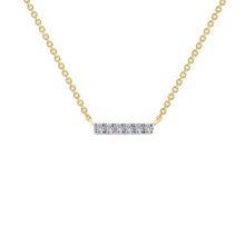Load image into Gallery viewer, 0.09 CTW Dainty Bar Necklace-N0096CLT