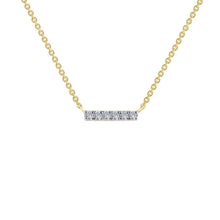 Load image into Gallery viewer, 0.09 CTW Dainty Bar Necklace-N0096CLT