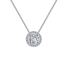 Load image into Gallery viewer, 0.62 CTW Round Halo Necklace-N0104CLP