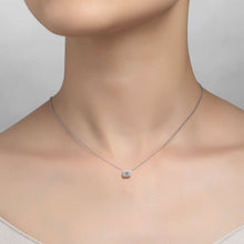 Load image into Gallery viewer, Baguette Halo Necklace-N0105CLP