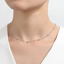 Load image into Gallery viewer, 0.73 CTW Station Necklace-N0219CLP