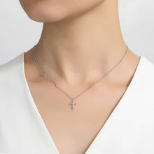 Load image into Gallery viewer, 0.41 CTW Cross Necklace-N0222CLP