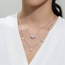 Load image into Gallery viewer, Three-Stone Necklace-N0259CLP