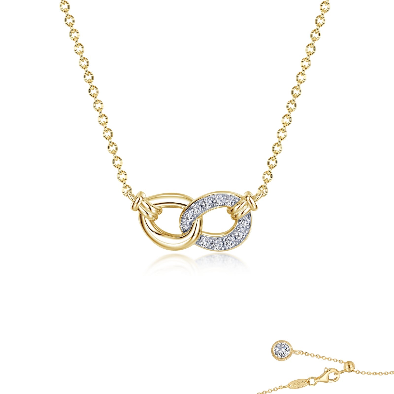 Interlocking Circles Necklace-N0271CLT