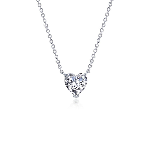 Heart Solitaire Necklace-N0277CLP