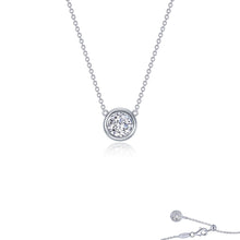 Load image into Gallery viewer, 0.45 CTW Bezel-set Solitaire Necklace-N0290CLP
