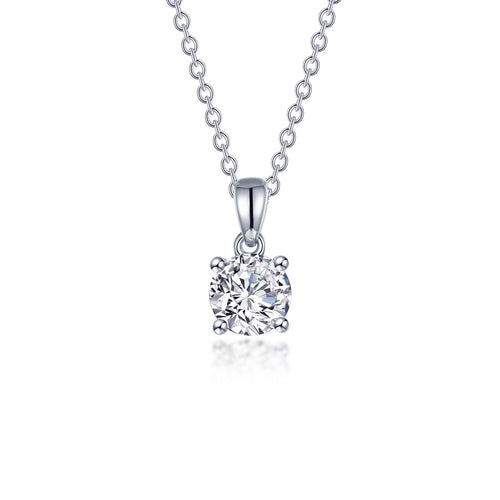 1.5 CTW 4-Prong Solitaire Necklace-N0307CLP