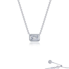 Load image into Gallery viewer, East-West Bezel-Set Emerald-Cut Solitaire Choker Necklace-N0312CLP
