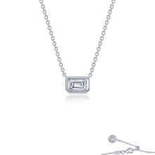 Load image into Gallery viewer, East-West Bezel-Set Emerald-Cut Solitaire Choker Necklace-N0312CLP