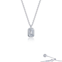 Load image into Gallery viewer, Bezel-set Emerald-Cut Solitaire Choker Necklace-N0313CLP
