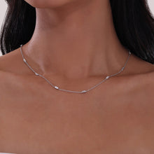 Load image into Gallery viewer, 0.6 CTW Adjustable Station Necklace-N0321CLP