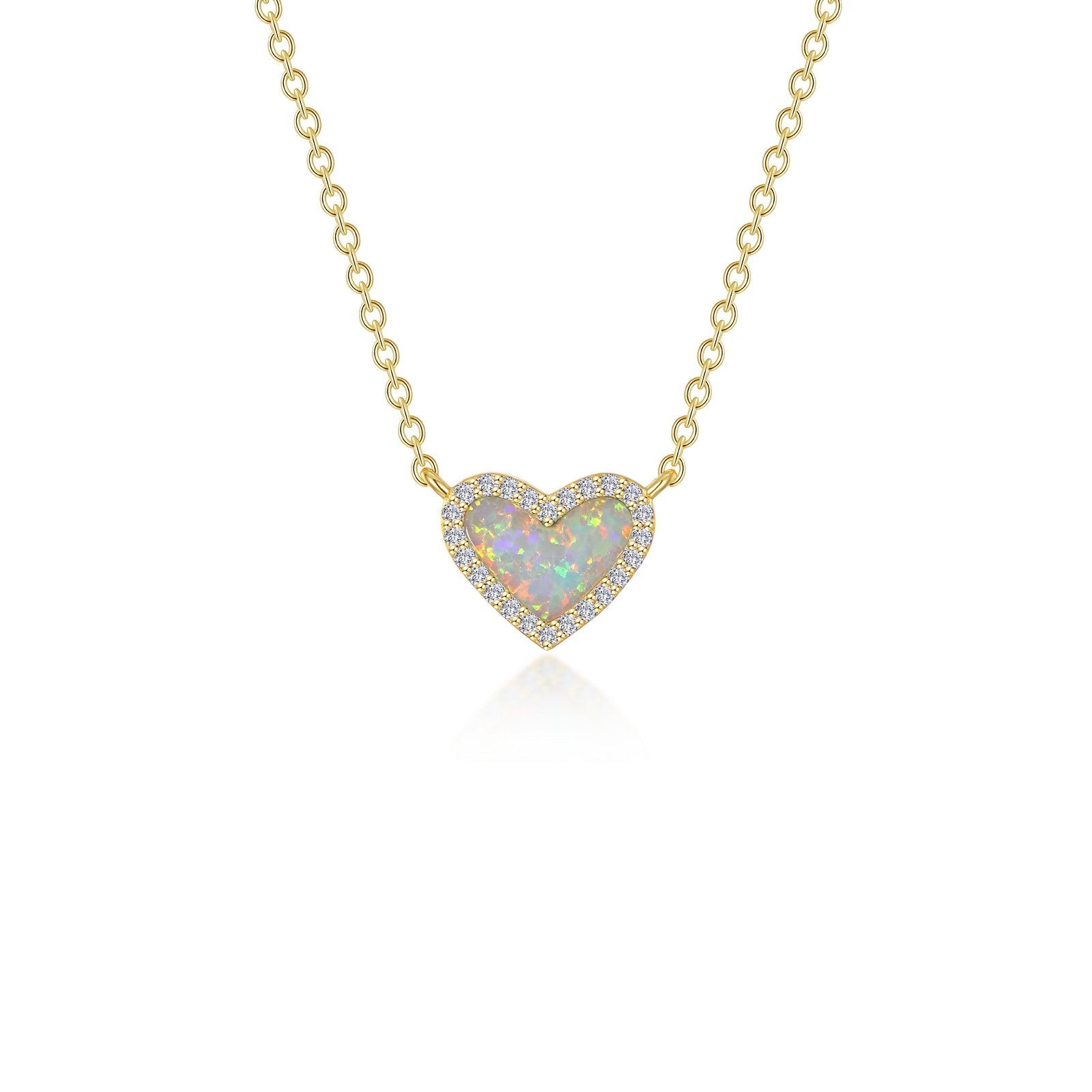 Halo Heart Necklace-N0331OPG