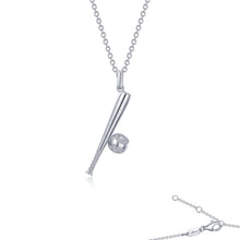 Load image into Gallery viewer, Baseball and Bat Necklace-N2020CLP