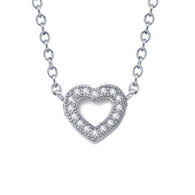 Load image into Gallery viewer, 0.18 CTW Open Heart Necklace-N3004CLP
