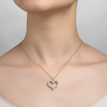 Load image into Gallery viewer, Open Heart Pendant Necklace-P0146CLG