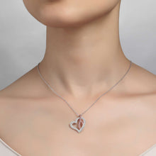 Load image into Gallery viewer, Pink Ribbon Heart Pendant Necklace-P0159CPP