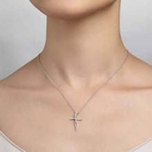 Load image into Gallery viewer, 0.24 CTW Cross Pendant Necklace-P0168CLP