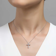 Load image into Gallery viewer, 0.67 CTW Cross Pendant Necklace-P0207CLP