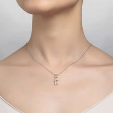 Load image into Gallery viewer, Cross Shadow Charm Pendant Necklace-P0217CLT