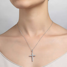 Load image into Gallery viewer, 1.87 CTW Cross Pendant Necklace-P0241CLP
