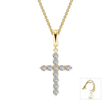 Load image into Gallery viewer, 0.55 CTW Cross Pendant Necklace-P0242CLG