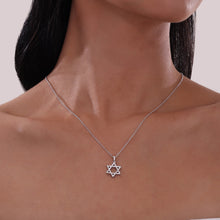 Load image into Gallery viewer, 0.54 CTW Star of David Pendant Necklace-P0310CLP