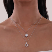 Load image into Gallery viewer, 0.54 CTW Star of David Pendant Necklace-P0310CLP