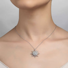 Load image into Gallery viewer, Sunburst Pendant Necklace-P3001CLP