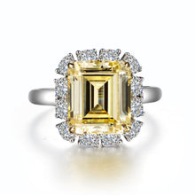 Load image into Gallery viewer, Emerald-Cut Halo Engagement Ring-R0359CAT
