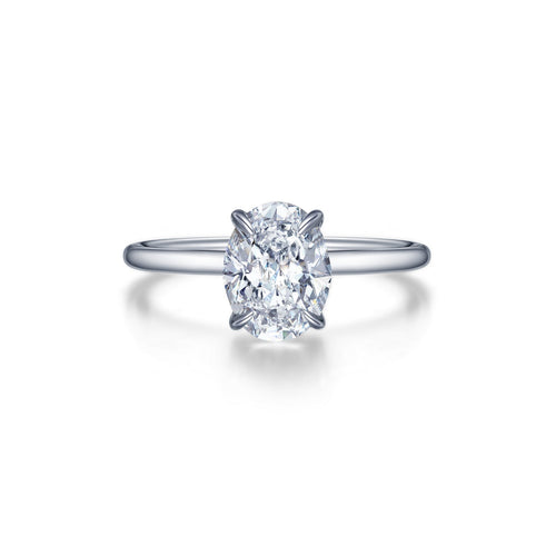 Oval Solitaire Engagement Ring-R0495CLP