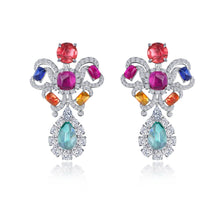Load image into Gallery viewer, Fancy Lab-Grown Sapphire Chandelier Earrings-SYE006MP