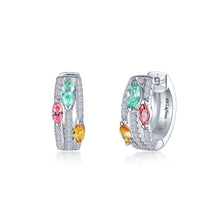 Load image into Gallery viewer, Fancy Lab-Grown Sapphire Huggies-SYE019MP