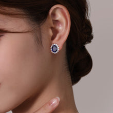 Load image into Gallery viewer, 6.2 CTW Halo Stud Earrings-SYE028SP