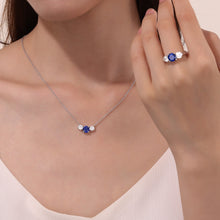 Load image into Gallery viewer, 2 CTW Three-Stone Necklace-SYN022SP