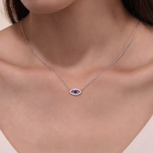 Load image into Gallery viewer, 0.62 CTW Evil Eye Necklace-SYN028SP