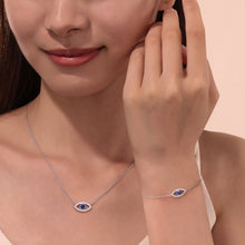 Load image into Gallery viewer, 0.62 CTW Evil Eye Necklace-SYN028SP