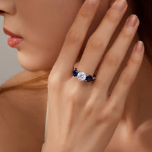 Load image into Gallery viewer, Fancy Lab-Grown Sapphire Three-Stone Ring-SYR016SP