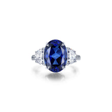 Load image into Gallery viewer, 7 CTW Fancy Lab-Grown Sapphire Three-Stone Ring-SYR024SP