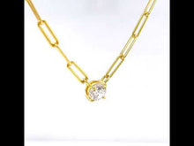 Load and play video in Gallery viewer, Paperclip Necklace-N0250CLG