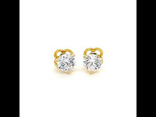 Load and play video in Gallery viewer, 4 CTW Solitaire Stud Earrings-E0207CLG
