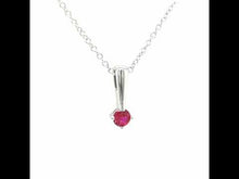 Load and play video in Gallery viewer, July Birthstone Love Pendant-BP004RBP